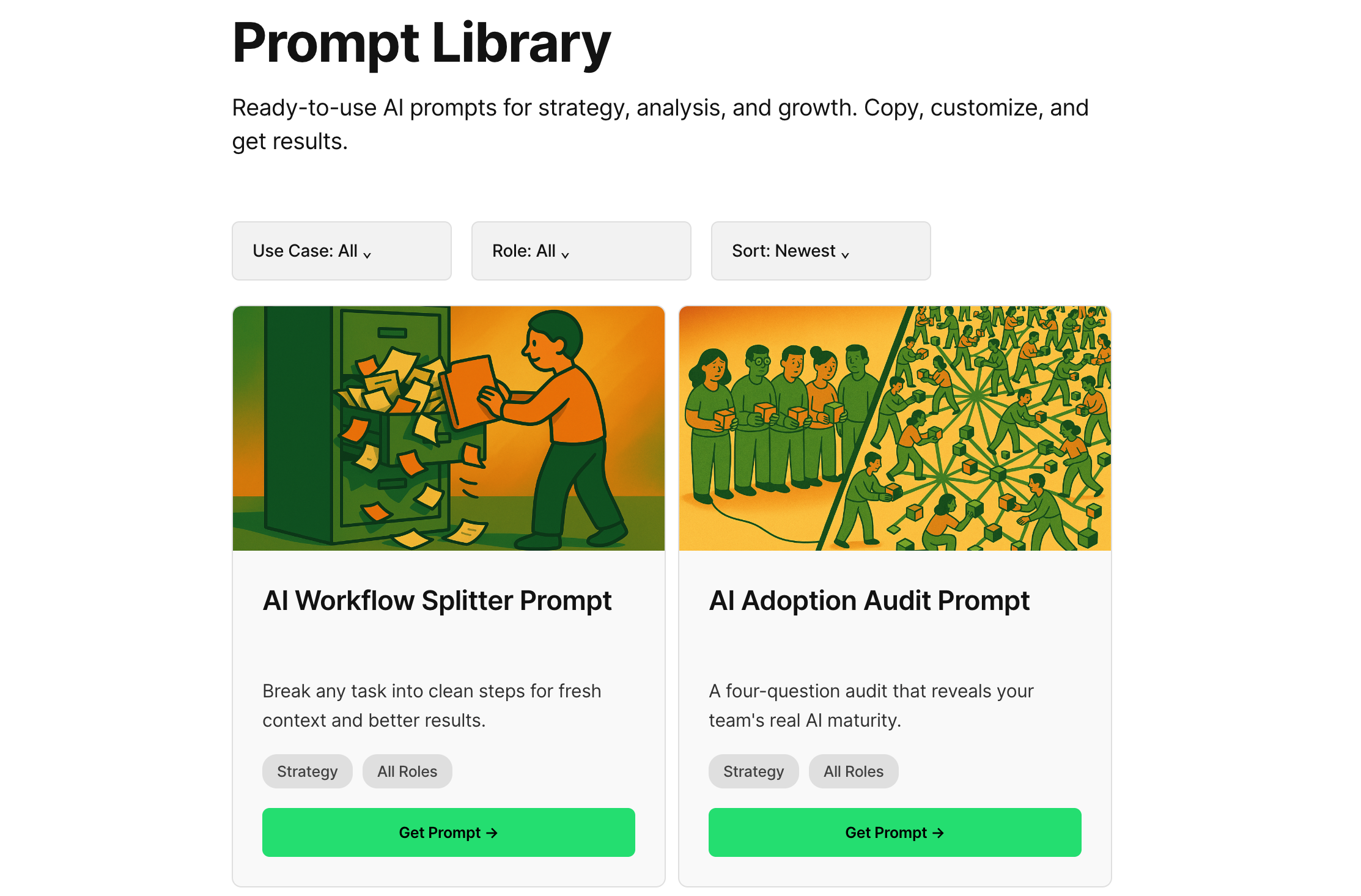 Chasing Next Prompt Library preview